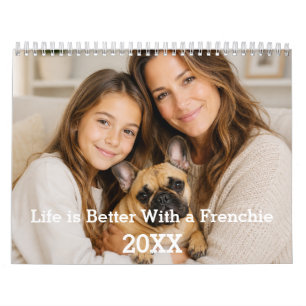 Calendrier photo de famille bouledogue français frenchie 2027