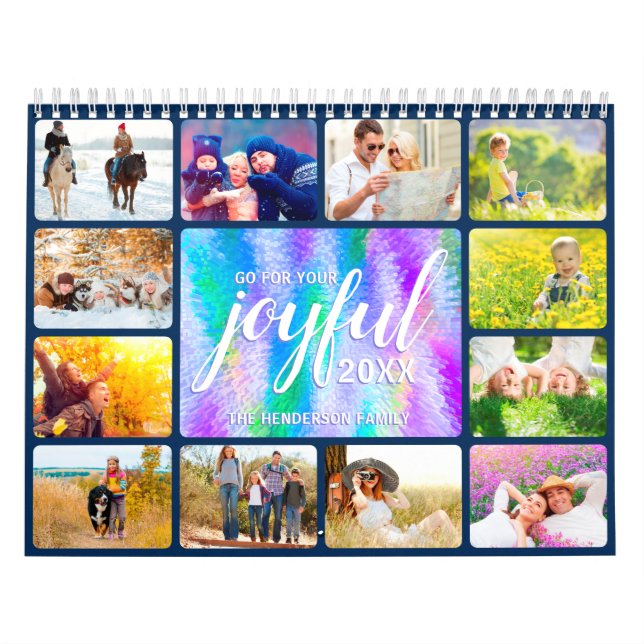Calendrier Photo de famille Faux Iridescent Holographique 202 (Protection)