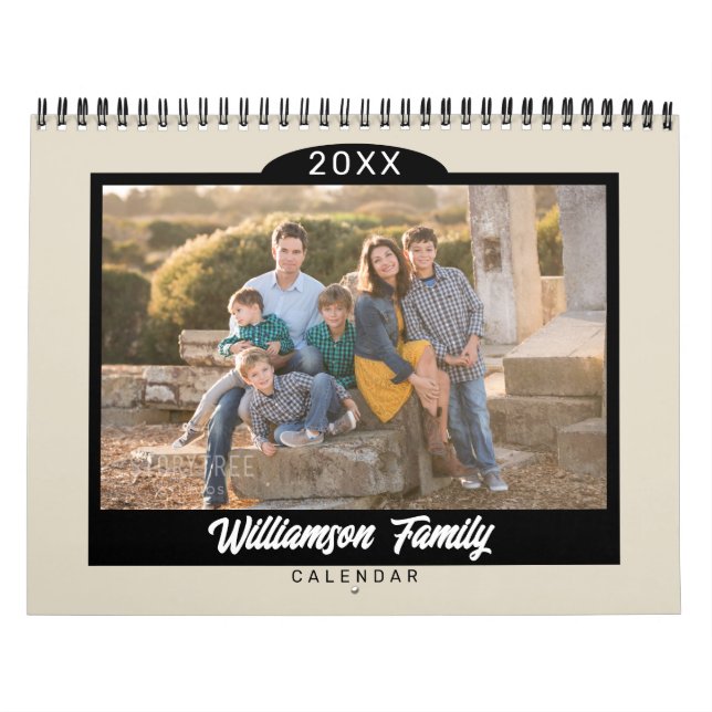 Calendrier Photo de famille minimaliste moderne 2025 (Protection)