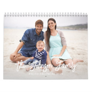 Calendrier Photo de famille personnalisée moderne minimale