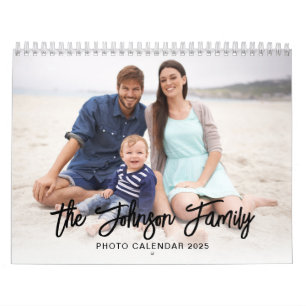 Calendrier Photo de famille personnalisée moderne minimaliste