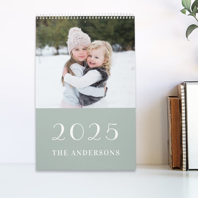 Calendrier photo de feuillage vert sauge 2025 (Créateur téléchargé)