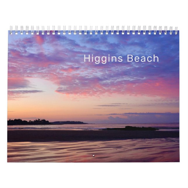 Calendrier photo de Higgins Beach Maine Ocean 2024 (Protection)