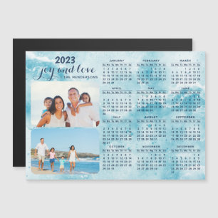 Calendrier photo de la famille magnétique 2023 Ble