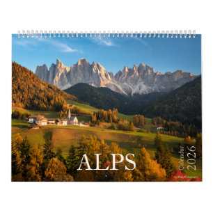 Calendrier Photo de la nature et du paysage des Alpes 2026