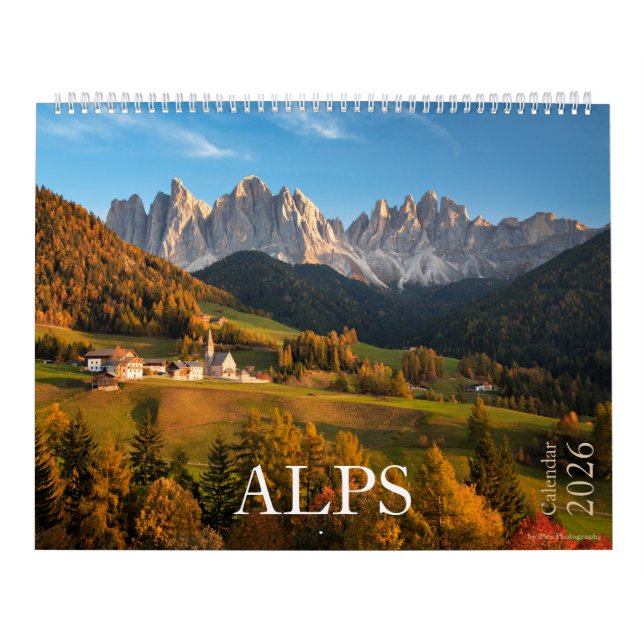 Calendrier Photo de la nature et du paysage des Alpes 2026 (Protection)