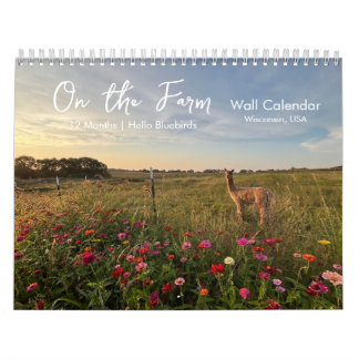 Calendrier photo de la vie à la campagne à la ferm