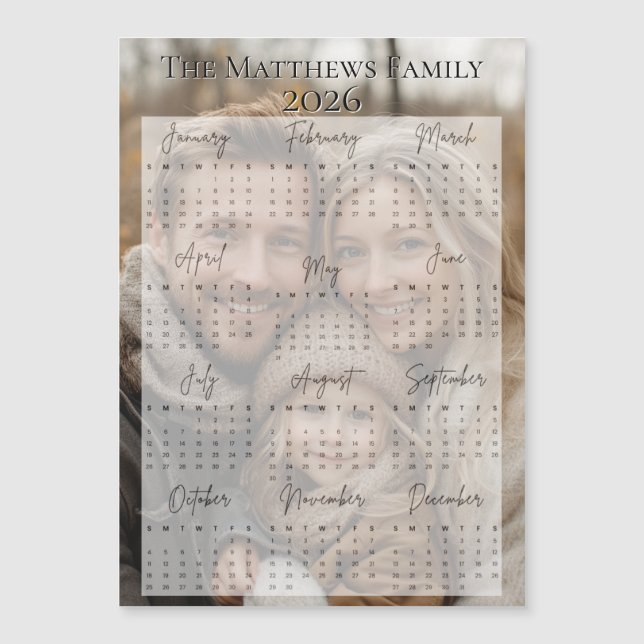 Calendrier photo de Noël 2026 (Devant)