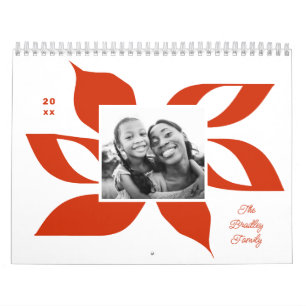 Calendrier Photo de Noël Graphic Poinsettia