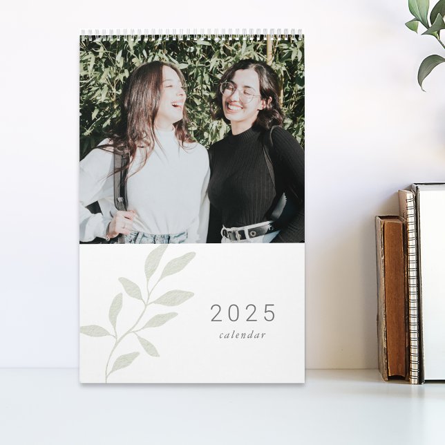 Calendrier photo Elegant Sage Foliage 2025 (Créateur téléchargé)