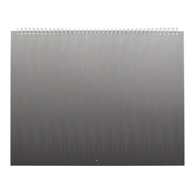 Calendrier photo en noir et blanc d'un mur_ (Protection)