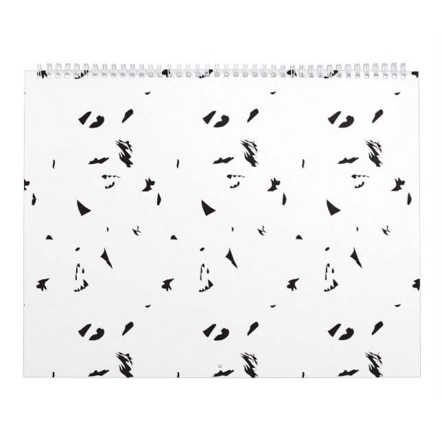 Calendrier photo en noir et blanc d'un troupeau d'oiseaux (Protection)