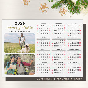 Calendrier photo espagnol 2025 Fridge Magnet