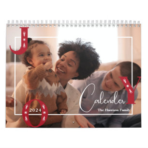 Calendrier Photo Festive personnalisée 2024 Joy Christmas Fam