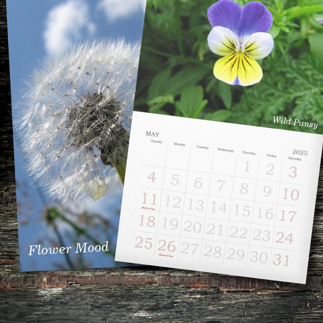 Calendrier Photo florale (Flower photo calendar)