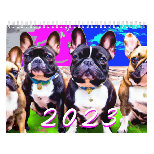 Calendrier photo français Bulldog migre Frenchie (Protection)
