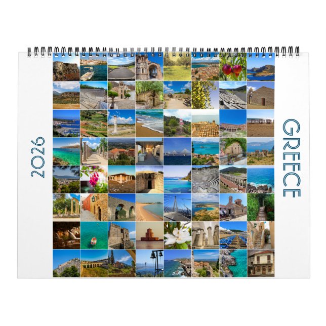Calendrier Photo Grèce 2026 – Grèce Pittoresque (Protection)