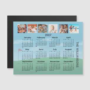 Calendrier photo magnétique 2027 thème golf