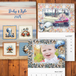 Calendrier photo mensuel de 6 mois pour enfants Se