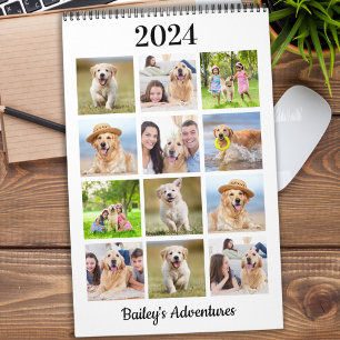 Calendrier Photo moderne personnalisée Famille Chien Animal d