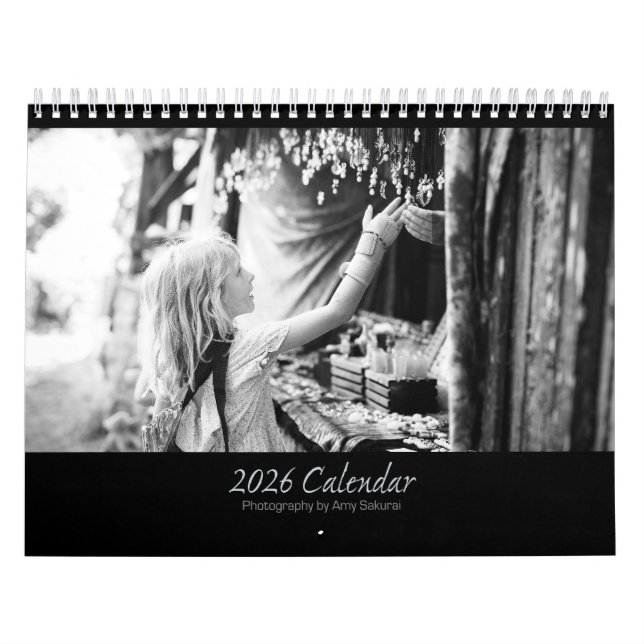 Calendrier photo monochrome 2026 d'Amy (Protection)