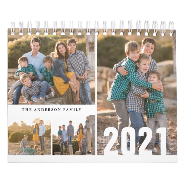 Calendrier photo personnalisé 2021 Simple Créer vo (Protection)