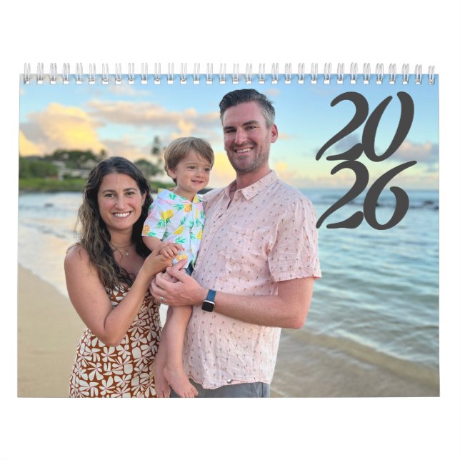 Calendrier photo personnalisé 2026 (Protection)