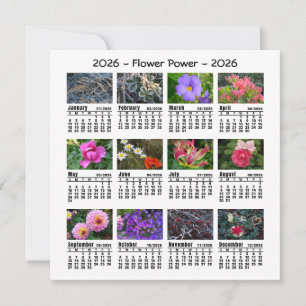 Calendrier photo personnalisé 2026 Dimanche début