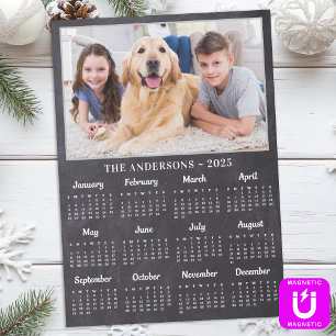 Calendrier photo personnalisé 2026 Rustic Chalkboa