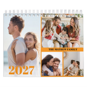 Calendrier photo personnalisé 2027 Simple Créez le