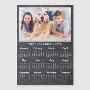 Calendrier photo personnalisé 2027 tableau noir ru