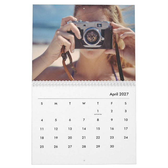 Calendrier photo personnalisé - Cadeau de Noël (Apr 2027)
