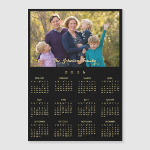 Calendrier photo personnalisé de famille 2026 avec