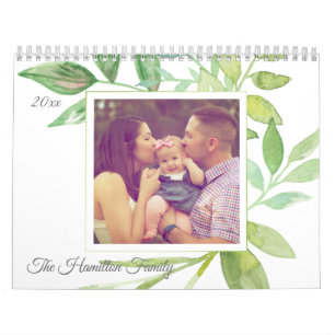 Calendrier Photo personnalisée Cadre botanique personnalisé