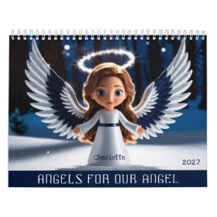 Calendrier Photo Personnalisée Et Nom De La Fille 2026 Angel