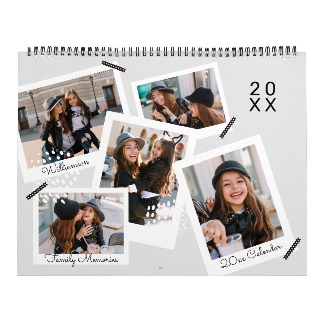 Calendrier Photo Scrapbooking Collage photo moderne tendance (Protection)