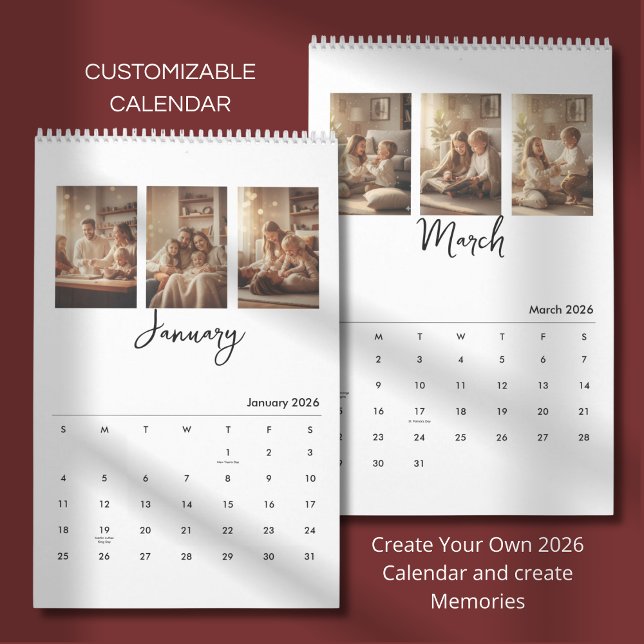 Calendrier photo simple moderne (Créateur téléchargé)