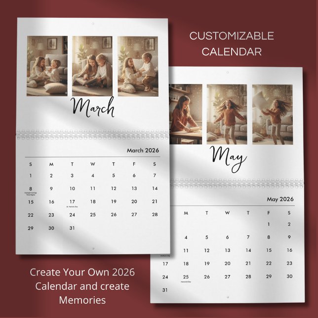 Calendrier photo simple moderne (Créateur téléchargé)