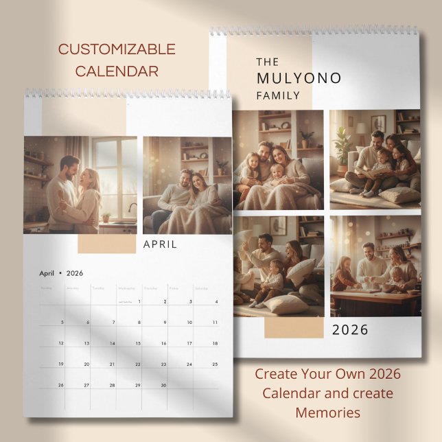 Calendrier photo simple moderne  (Créateur téléchargé)
