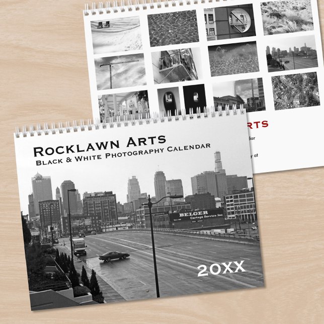 Calendrier Photographie d'art en noir et blanc (Fine Art Black & White Photography Calendar, front/back)