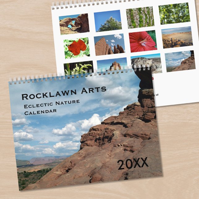 Calendrier Photographie d'art raffiné Nature écolo 2025 (Fine Art Photography Eclectic Nature Calendar, front/back)