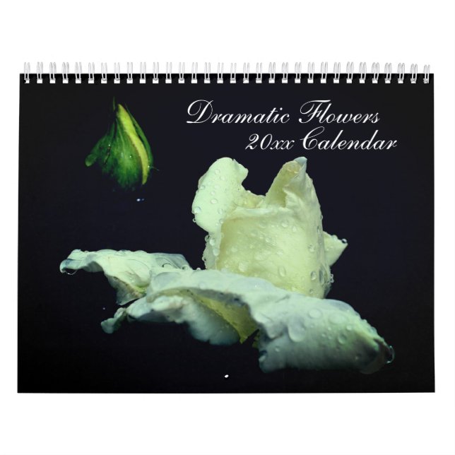 Calendrier Photographie de fleurs dramatiques  (Protection)