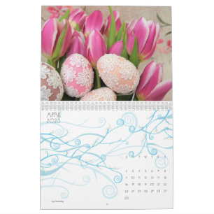 Calendrier Photographie de fleurs florales élégantes tulipes