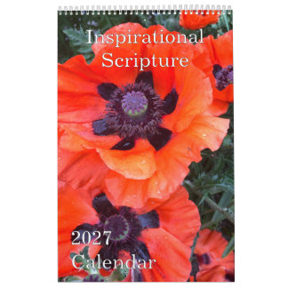 Calendrier Photographie de nature originale Bible Écriture pe