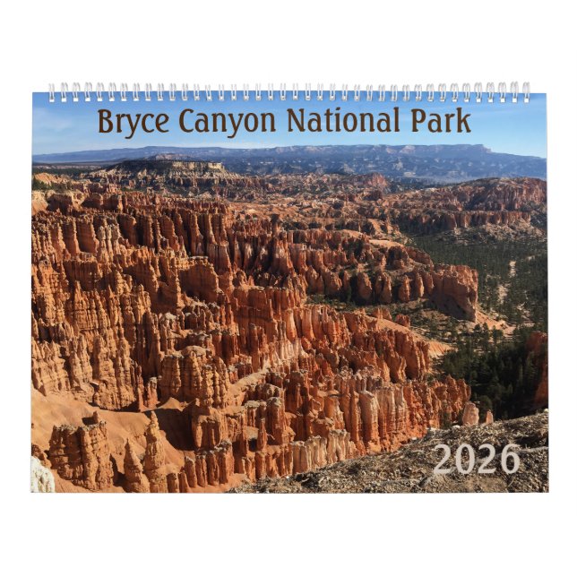 Calendrier photographique de Bryce Canyon 2026 sur (Protection)
