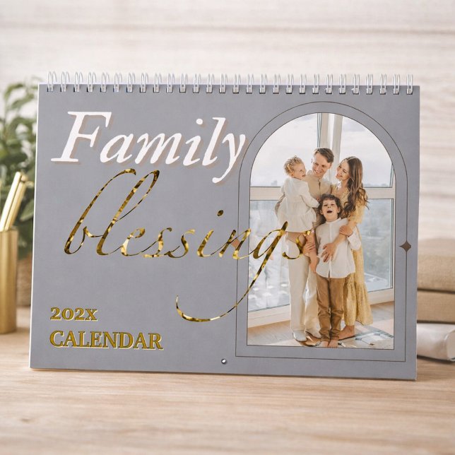 Calendrier Photos de bénédictions familiales Écritures Chréti (Créateur téléchargé)