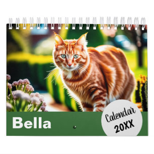 Calendrier Photos de chat personnalisées Année de animal de c