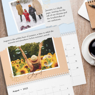 Calendrier Photos de famille Citation personnalisée Unique Co