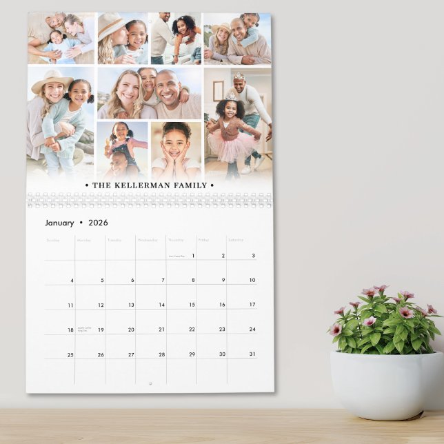 Calendrier Photos de famille Collage de photos (Family Pictures Photo Collage Calendar )
