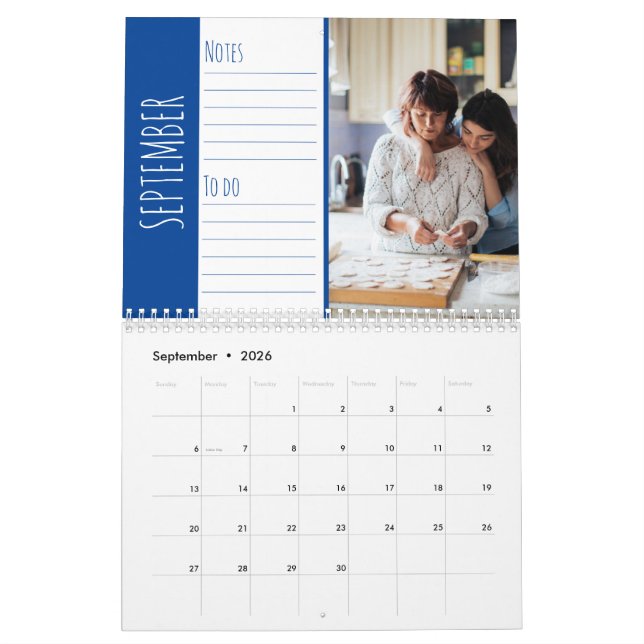 Calendrier Photos de famille lumineuses et amusantes. Notes e (Sep 2026)